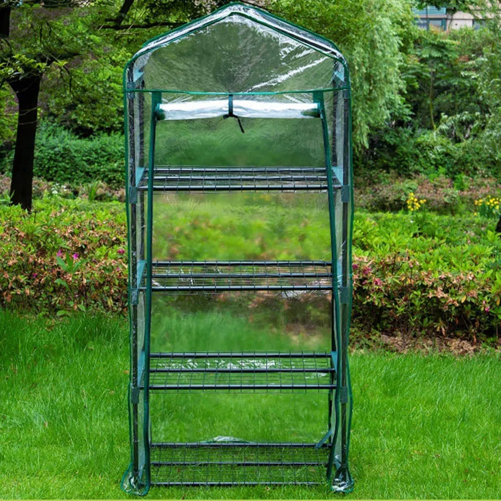 Copertura di ricambio per serra, in PVC trasparente impermeabile, per serra a 4 livelli, tenda per serra per piante e fiori da giardino e da esterni, 69 x 49 x 160 cm (solo copertura)