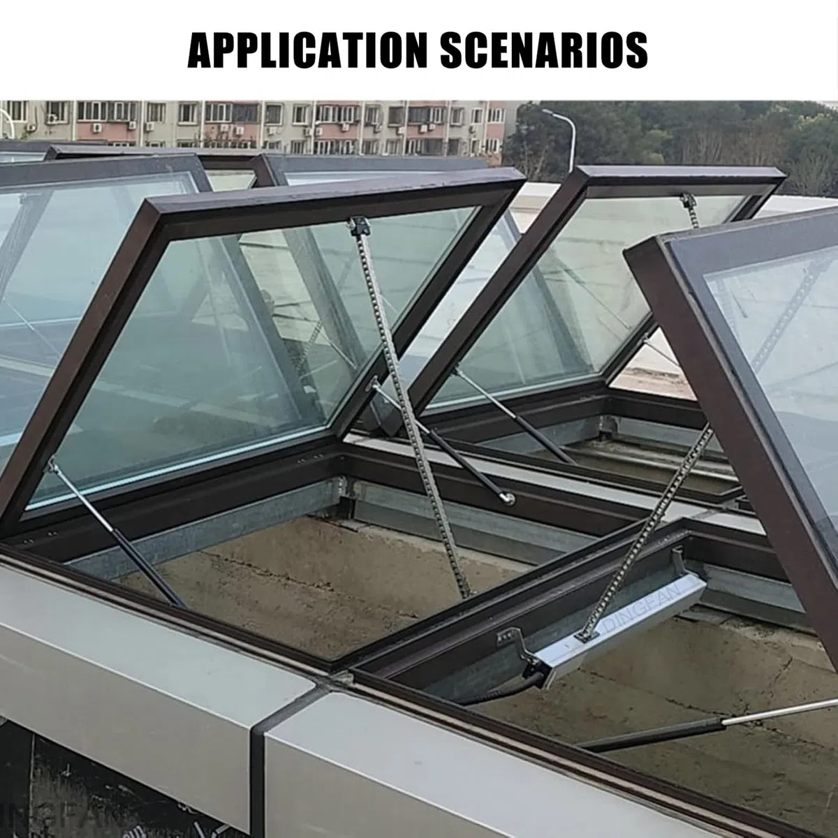 Aprifinestra elettrico con telecomando e interruttore, apri catena automatico per lucernario, serra, ventilazione del tetto, facile da installare