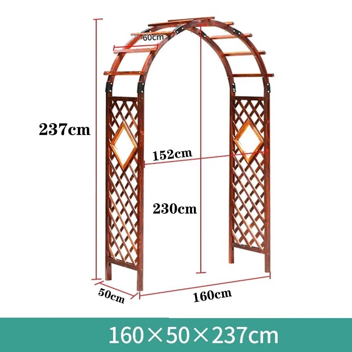 Traliccio da giardino in legno, robusto supporto per rampicanti e fiori, decorazione per esterni per cortili, cortili e giardini vetable, per gli appassionati di piante
