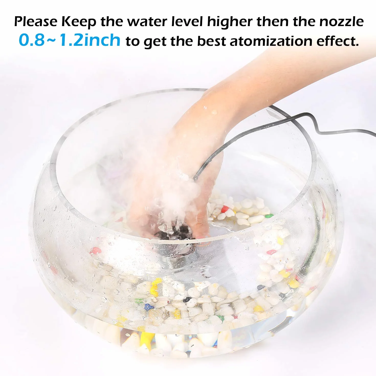FITNATE Mist Maker Fogger, nebulizzatore ad ultrasuoni in alluminio, con dischi Fogger Ceramics per fontane, stagno, acquario, giardino, molti effetti Foggy ≥ 400 mL/H