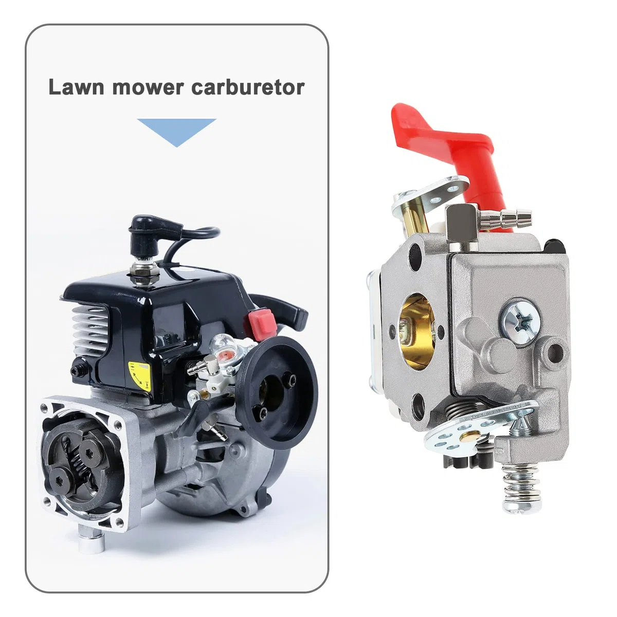 OTOTEC Carburatore per tosaerba compatibile con motori Walbro WT-997 WT-668 WT-664 23-30.5CC Accessori per tosaerba da giardino Parti di ricambio del motore
