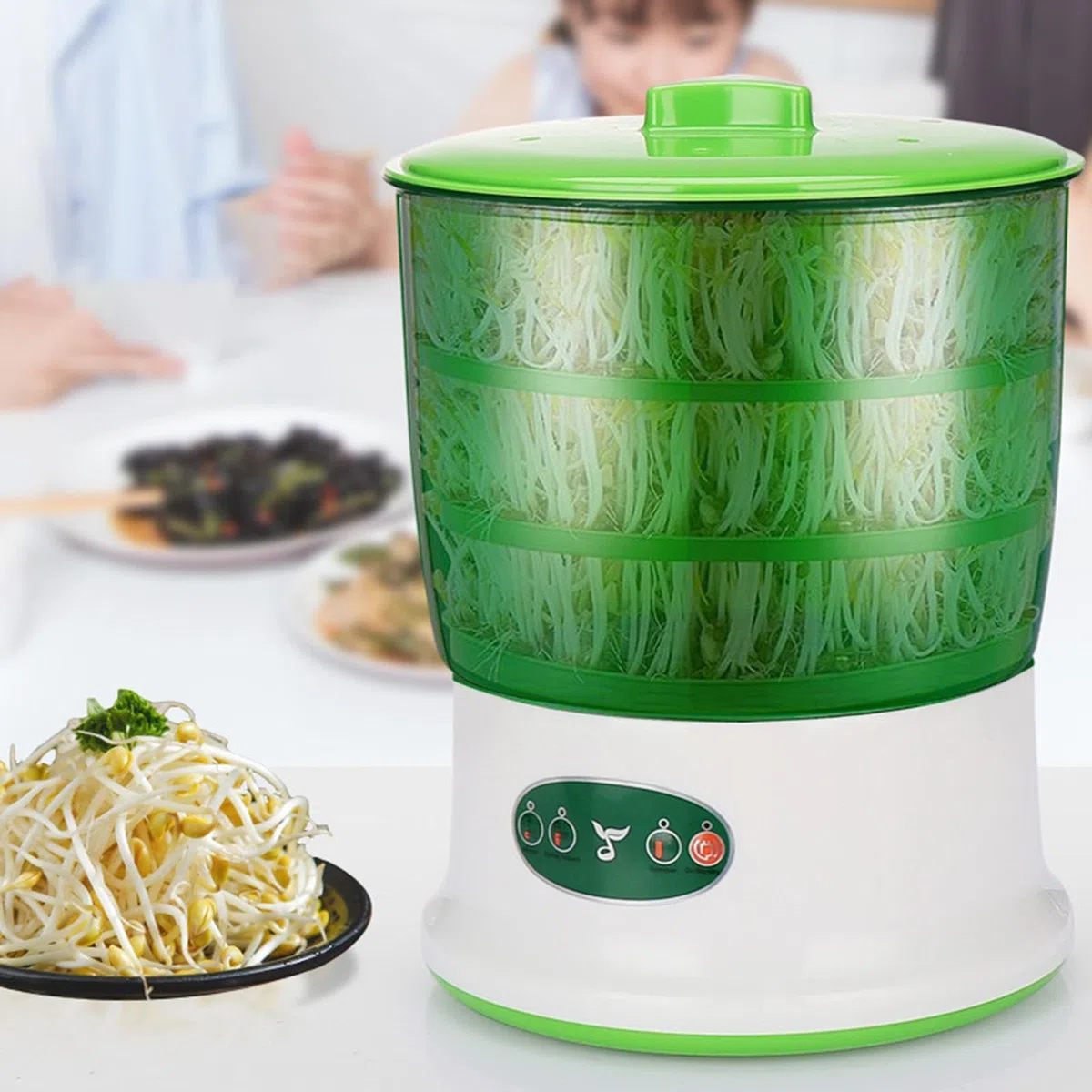 Baoblaze Germoglio per Semi a Macchina per germogli di soia Comodo, Grande capacità, Set Automatico per la Coltivazione di germogli per Uso Domestico per la