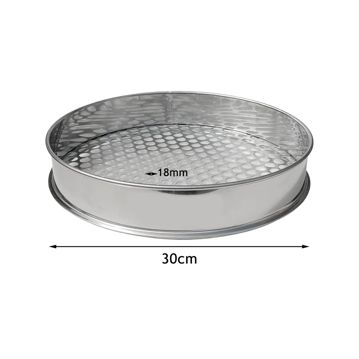 F Fityle Setaccio da Giardino Filtro a Rete Attrezzo da Giardinaggio Foro Tondo Setaccio per mirtilli Setaccio per Sabbia, 18MM
