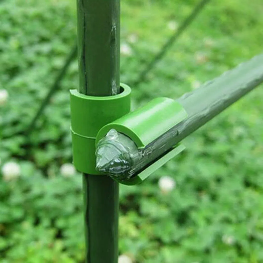 Clip di collegamento per traliccio per piante, 50 pezzi, in plastica, per giardino, serra, fiori (11 mm)