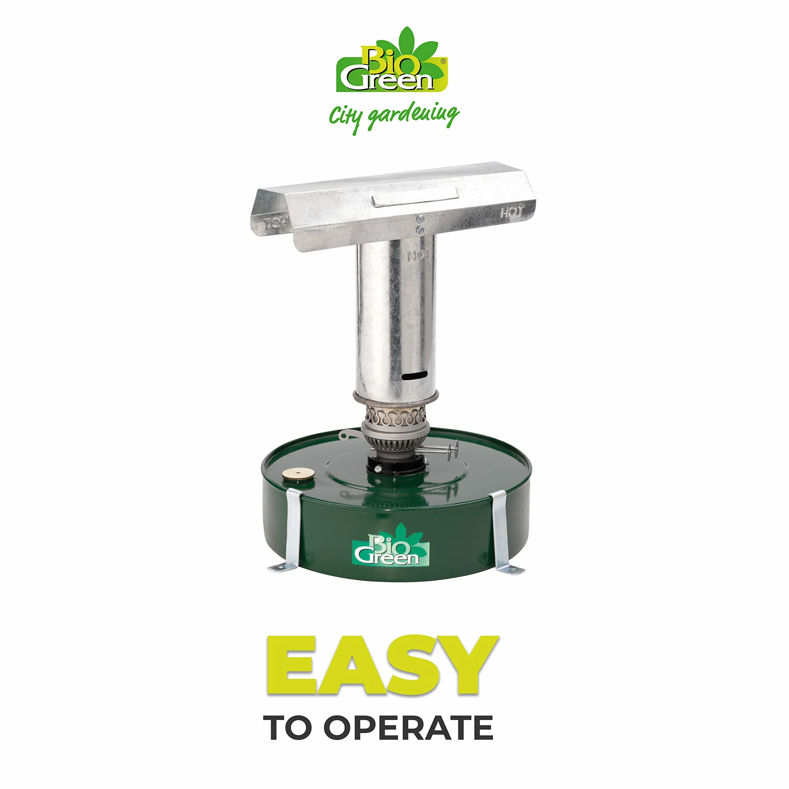 Bio Green - Warmax-Power 4, Riscaldatore a paraffina, per serre, colore: Verde/Argento