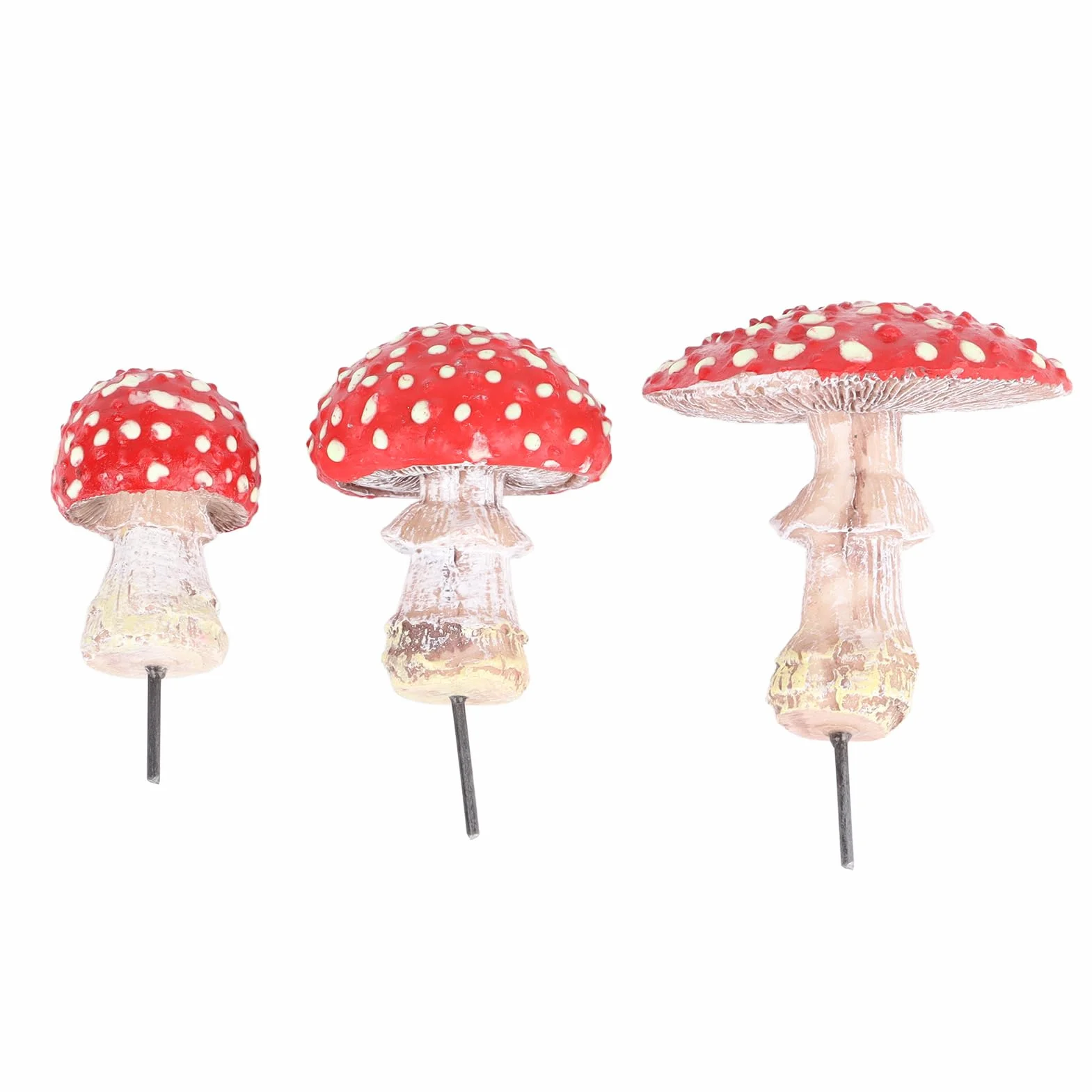 Changor Decorazione da Giardino di Funghi, Paesaggio Decorativo Decorazione di Funghi Luminosi Resina Riutilizzabile 3 Pezzi per Giardino Esterno
