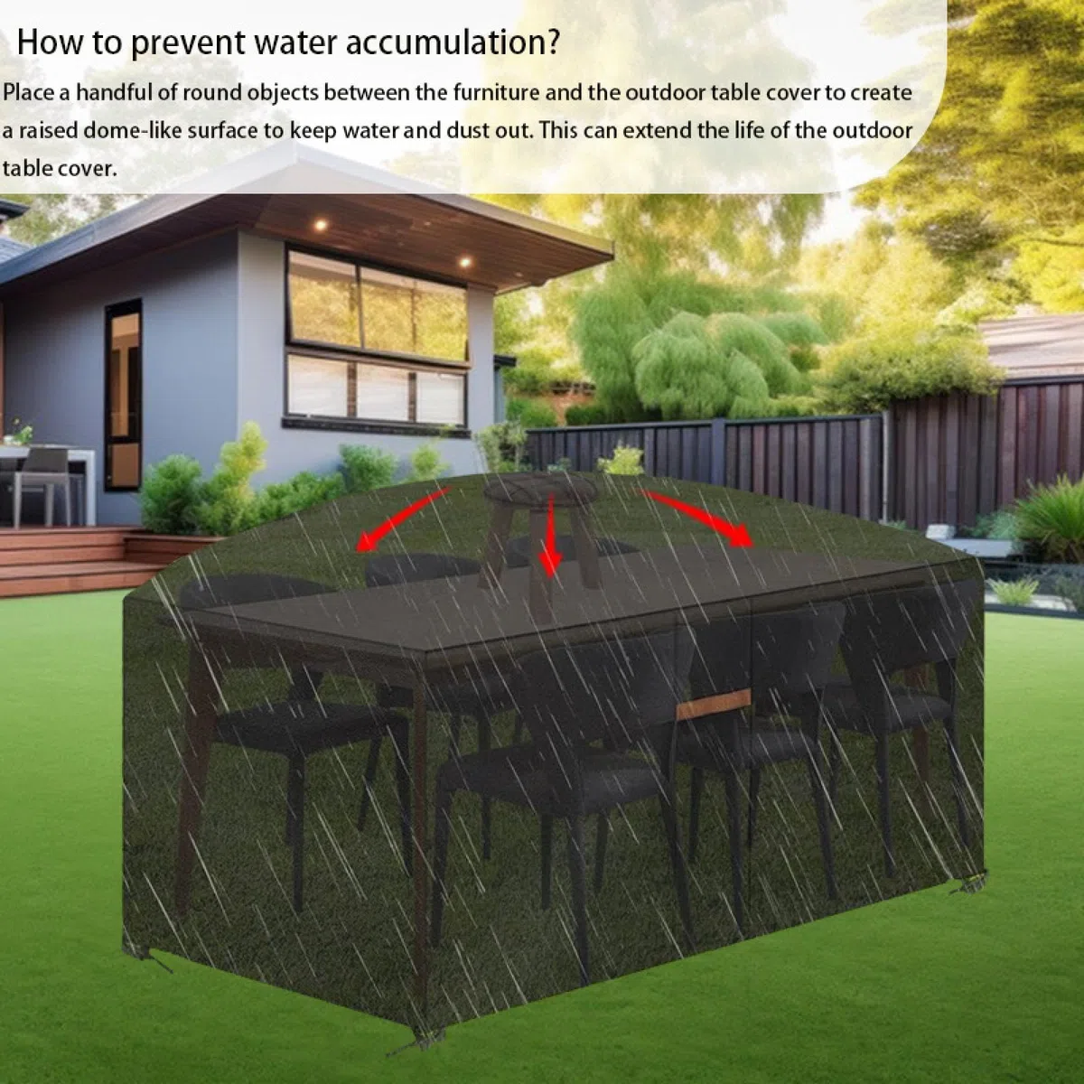 Coperture per Mobili Da Giardino Impermeabili 130x80x120cm/Lunghezza X Larghezza X Altezza Copertura Mobili Da Esterno,Telo Copertura Tavolo Esterno Impermeabile per Eventuali Mobili