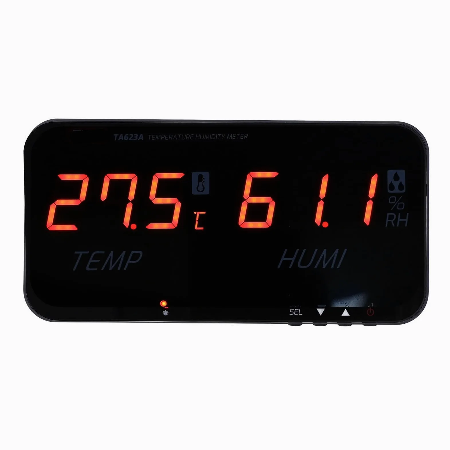 Zerodis Igrometro con Display Digitale, Misuratore di Temperatura e umidità ABS con Schermo LED da 1,8 Pollici, Sensore GXHTC3, Alimentazione 5 V, Display a 4 Cifre per Serra, Ufficio Domestico