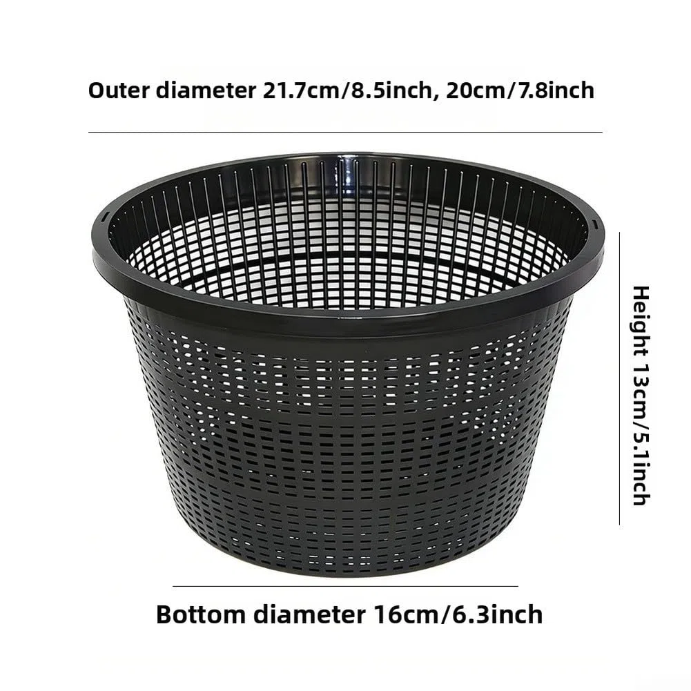 Contenitore rotondo per piante acquatiche da 21,6 cm, per il controllo delle radici delle piante in acquari e stagni (10 pezzi)