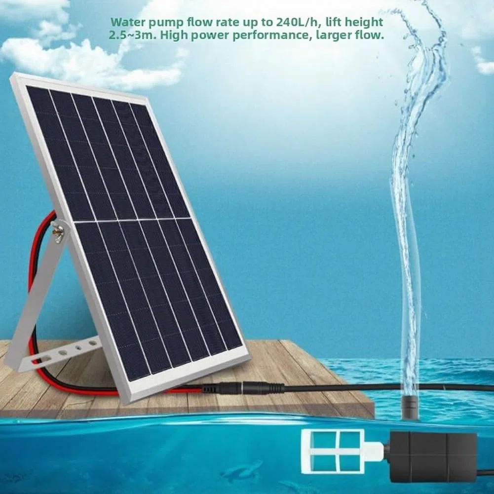 DC 9V Pompa Fontana Solare Per Giardino Rockeries E Stagni Con 240L/H Flusso E 2.5M Verticale Consegna (9V 10W)