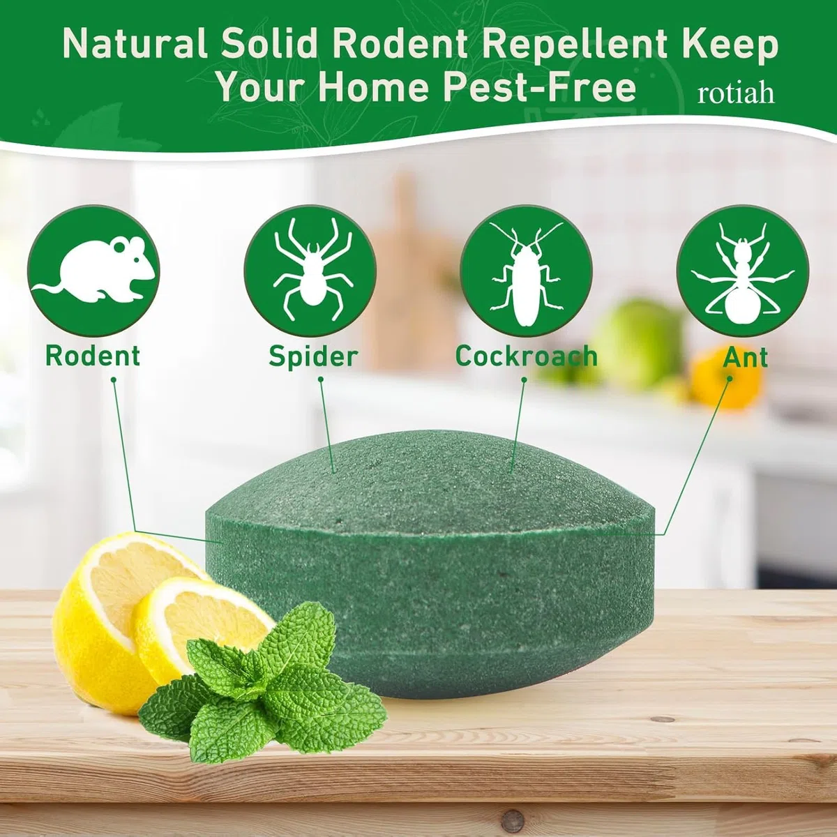 36 Pezzi Palline Repellenti all'Olio di Menta per Topi, Ragni, Scarafaggi e Insetti - Esche Vegetali Naturali per Scacciare Roditori e Parassiti da Auto, Casa e Garage - Sicure per Bambini e Animali