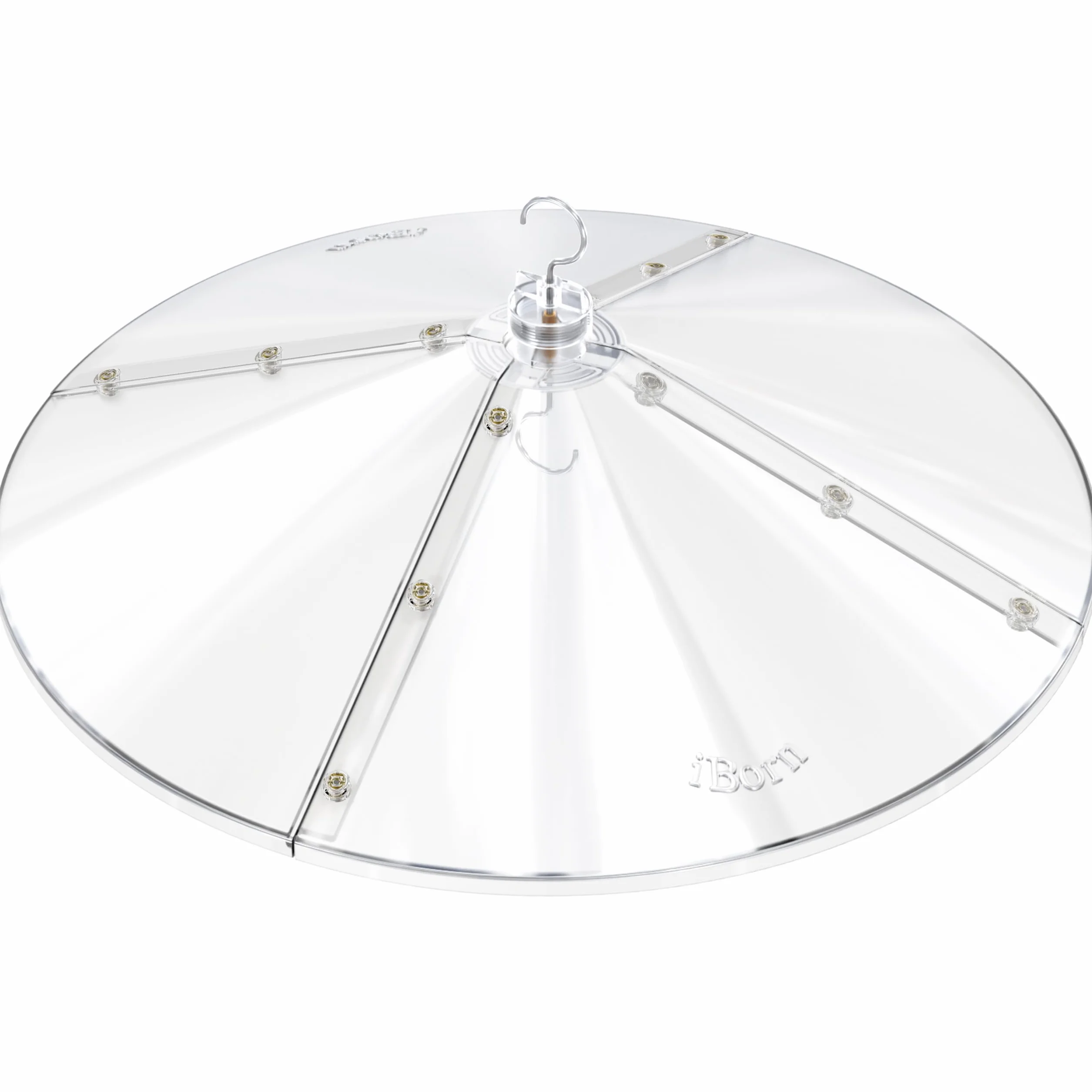iBorn Baffles per mangiatoie per uccelli, 49,5 cm, grande protezione per scoiattoli, protezione completa per mangiatoie per colibrì per esterni, PC a prova di masticazione, confezione da 1