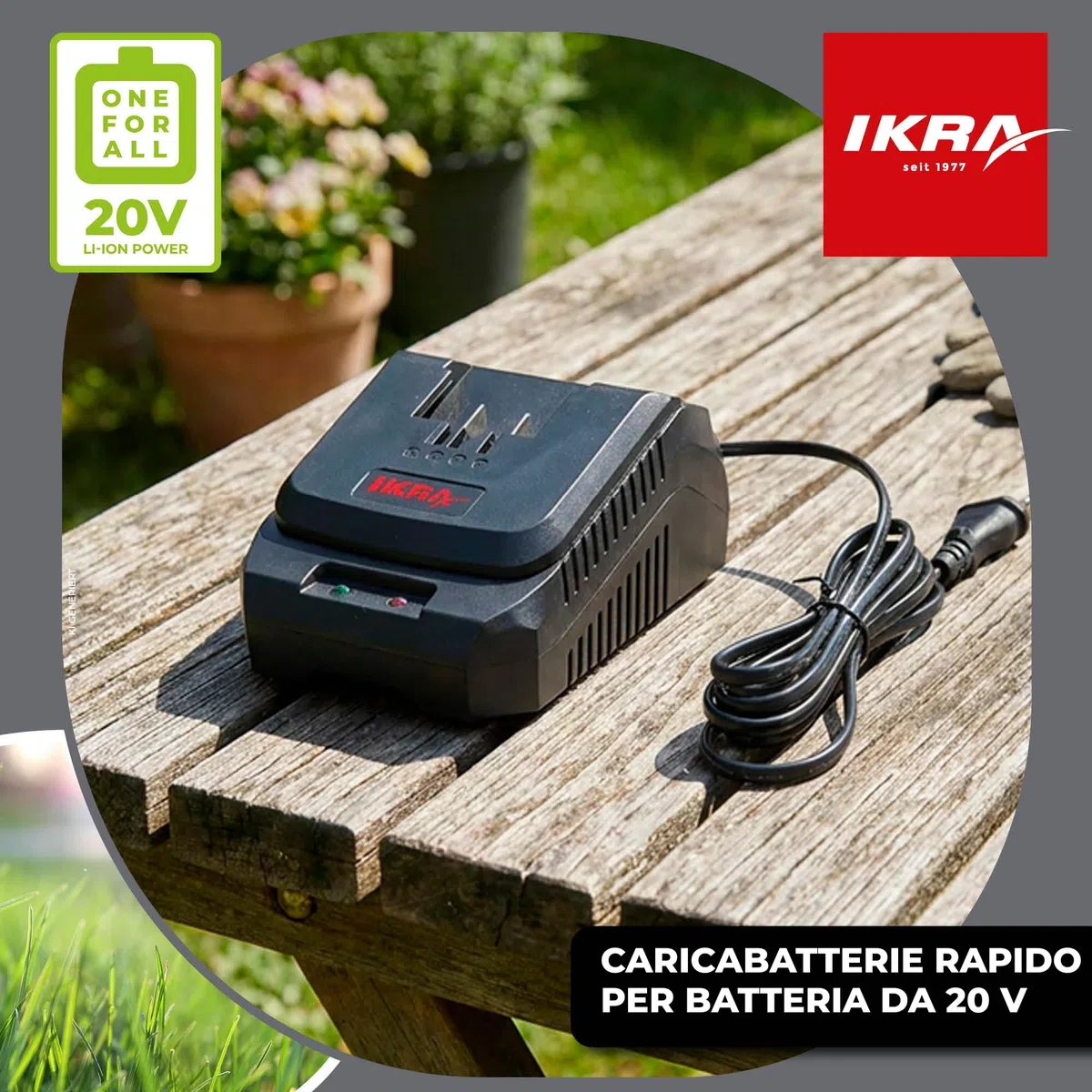 IKRA caricabatteria rapido 20V Stazione di ricarica Caricabatteria rapido con display LED