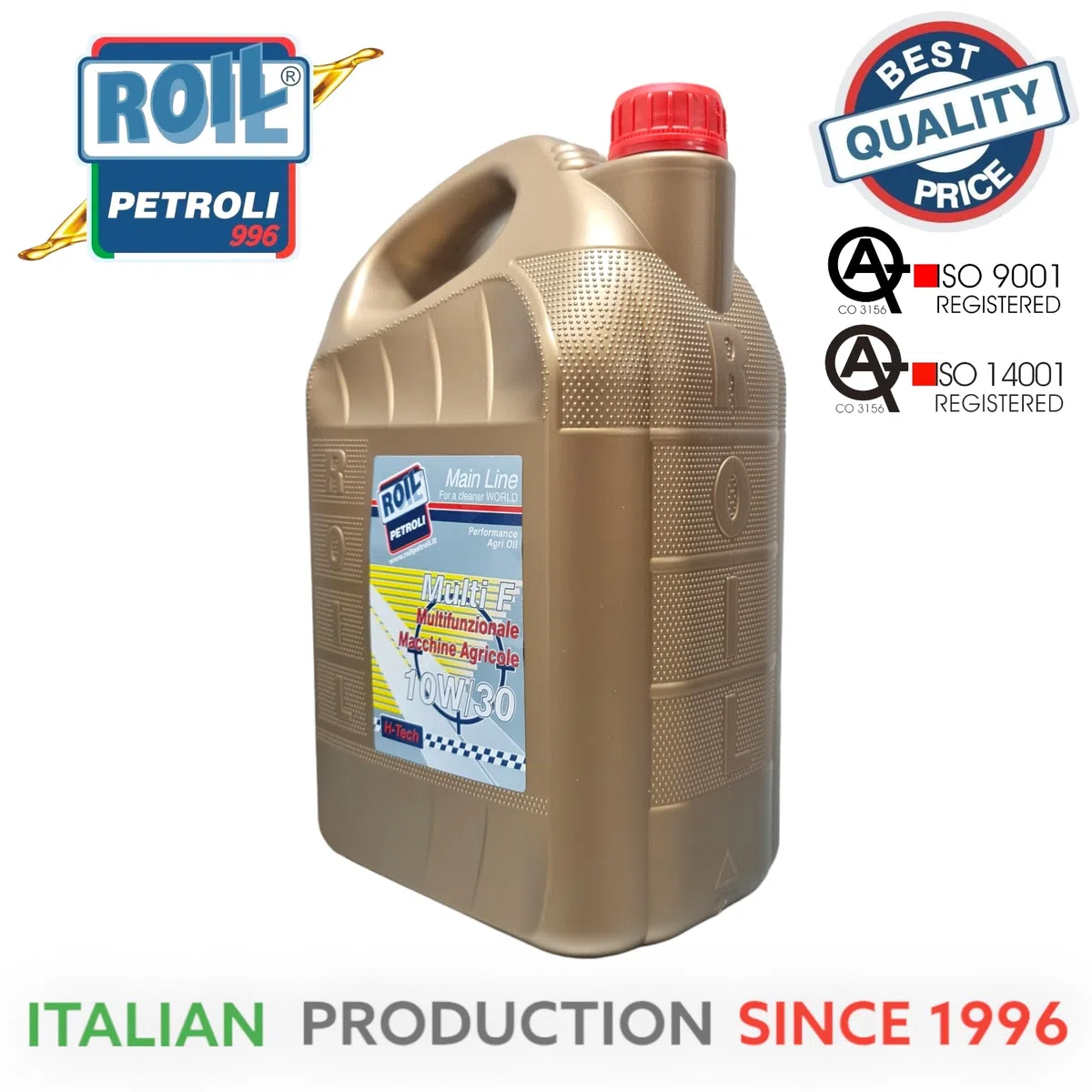5 Litri di Roil Multi F 10W/30 - Olio Multifunzione per TRATTORI, Macchine AGRICOLE, Attrezzi da Giardinaggio