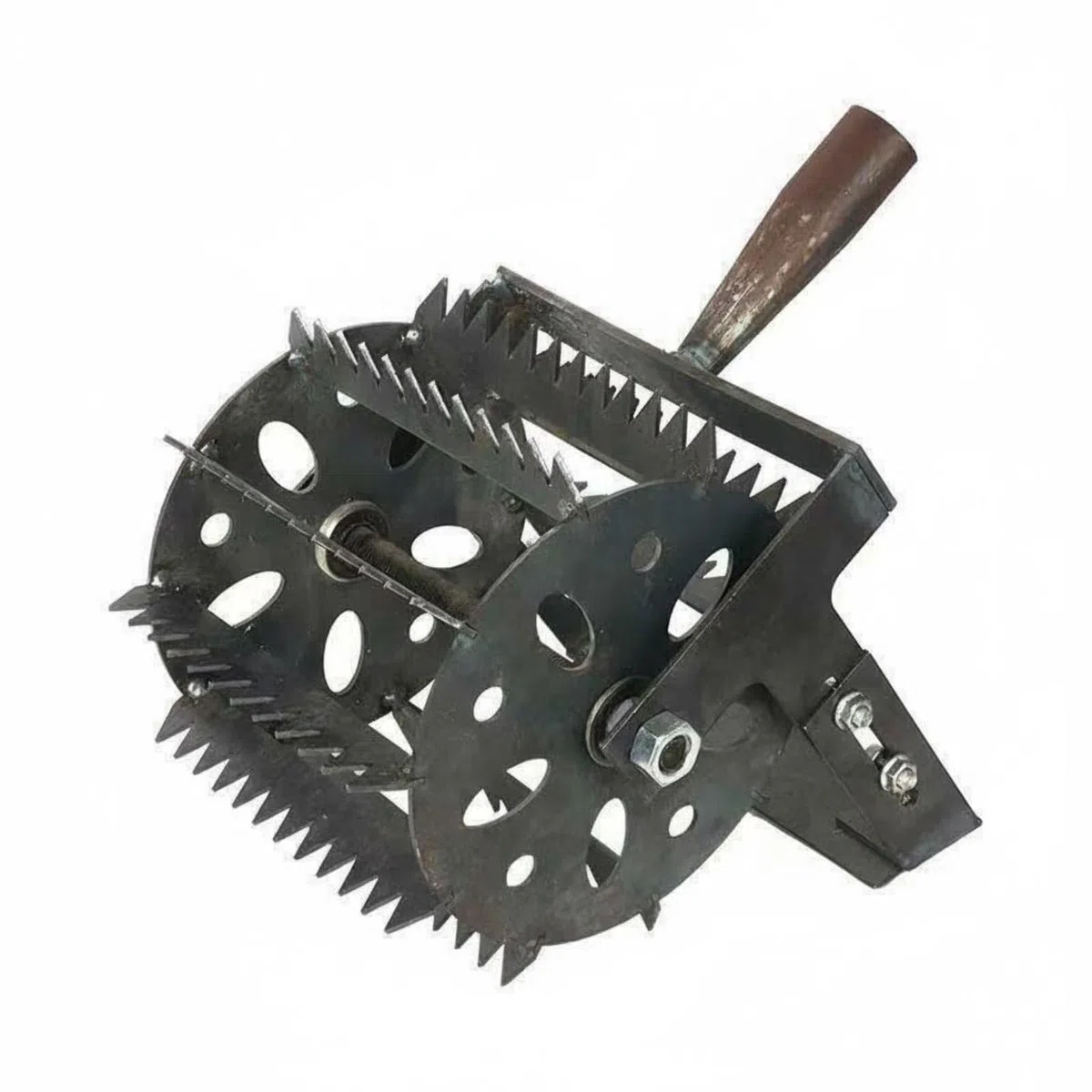 Roller Weeder Coltivatore Manuale Zappa da Giardino Attrezzo a Ruota in Acciaio Rimozione Erbacce con saving Adatto per Giardinaggio Mantenimento Letti di Fiori Cura Orto Uso su Sentieri