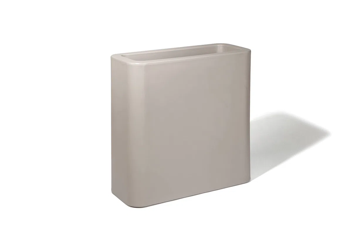 KLORIS Vaso Fioriera alta rettangolare recinzione siepe separé BLOG 70 TORTORA polietilene cm 70x30 altezza cm 70 Tutta Capienza