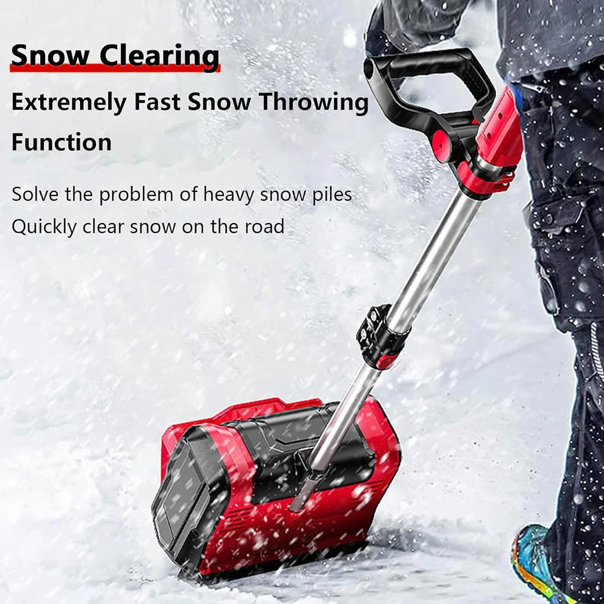 Pala da neve senza fili Pala da neve elettrica automatica Spazzaneve ricaricabile 8m Distanza di lancio Batteria Spazzaneve soffiatore