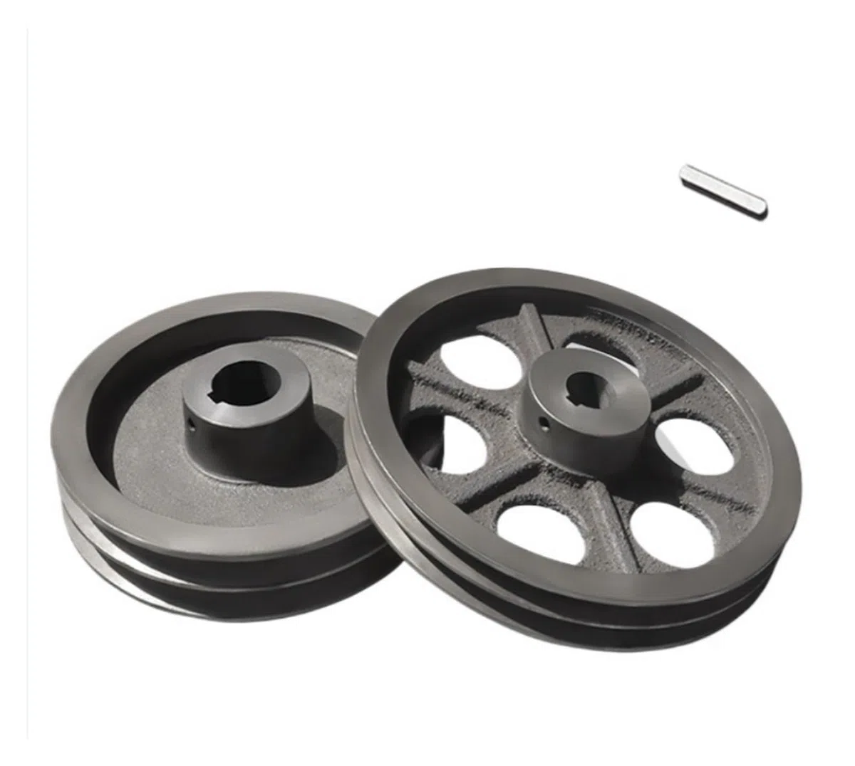 Puleggia a doppia gola, 1 pz. 2A con puleggia a cinghia trapezoidale in ghisa a doppia gola for motori a benzina di tipo A, standard nazionale, con camma cava(160-2A-25-8)