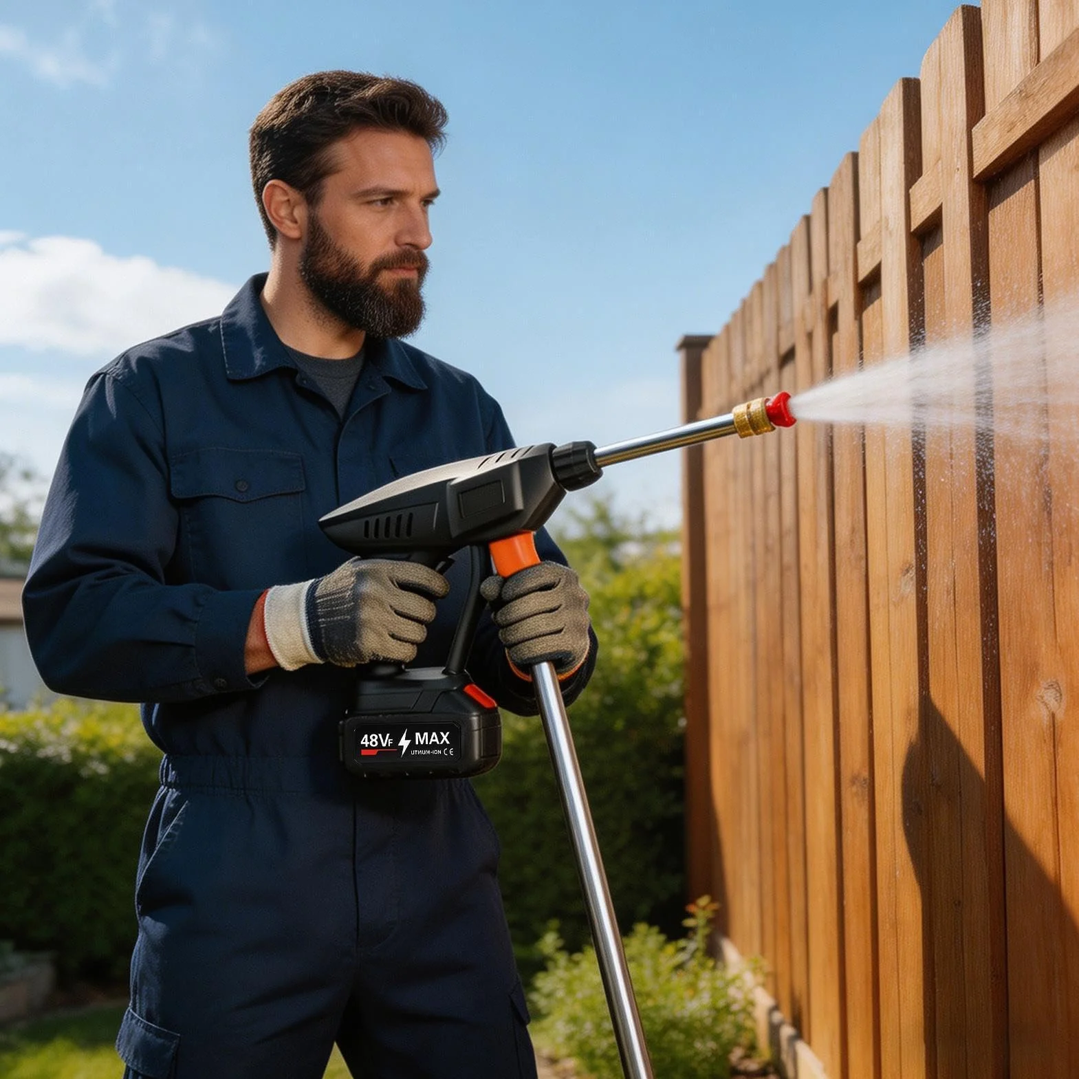 Idropulitrice ad Alta Pressione con Avvolgitubo da 5 m Ricaricabile | Idropulitrice Portatile per Pulizia Per Veicoli, Biciclette, Interni, Esterni, Casa, Mobili, Balcone, Cortile, Giardino,