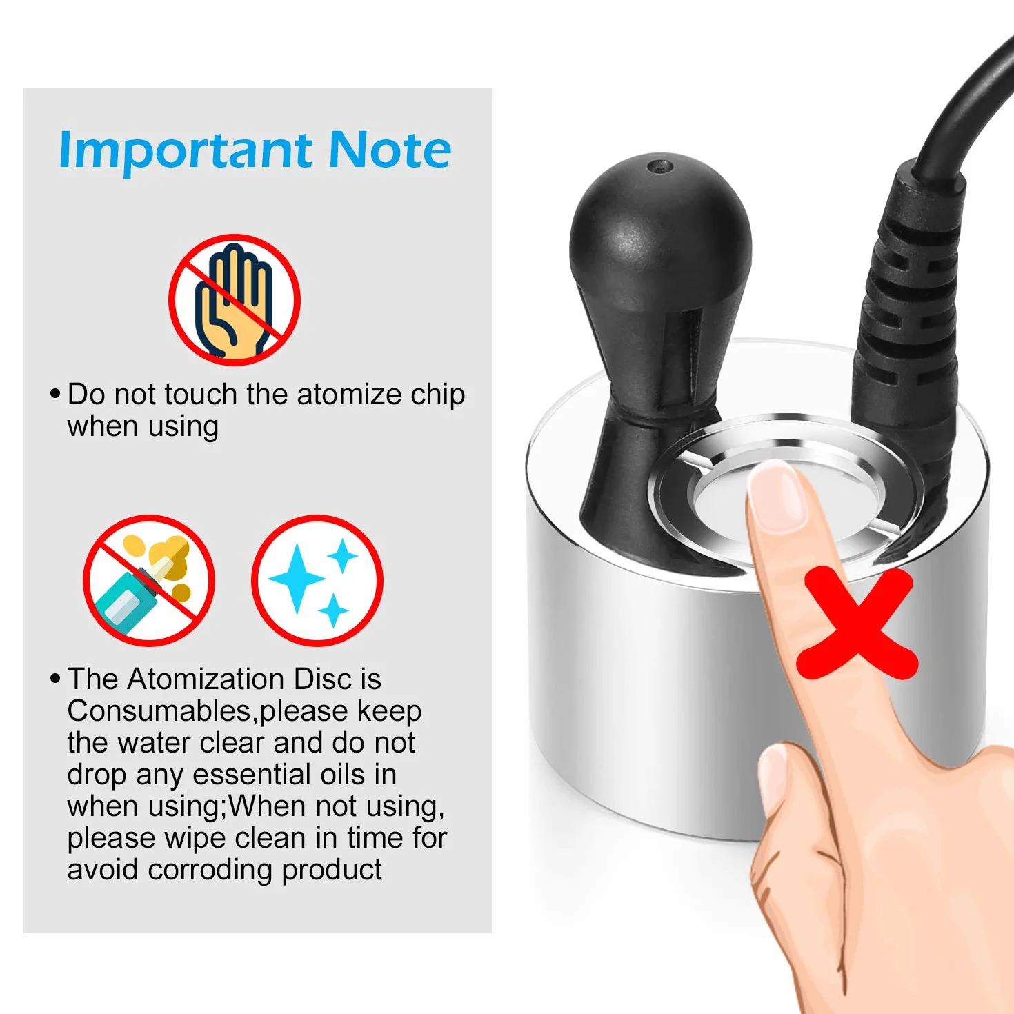 FITNATE Mist Maker Fogger, nebulizzatore ad ultrasuoni in alluminio, con dischi Fogger Ceramics per fontane, stagno, acquario, giardino, molti effetti Foggy ≥ 400 mL/H