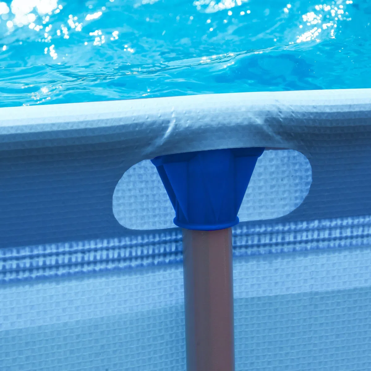 Avenli Piscina Fuoriterra Rettangolare con Struttura in Acciaio Cm 258x179x66 Azzurra con Predisposizione per Pompa Filtro