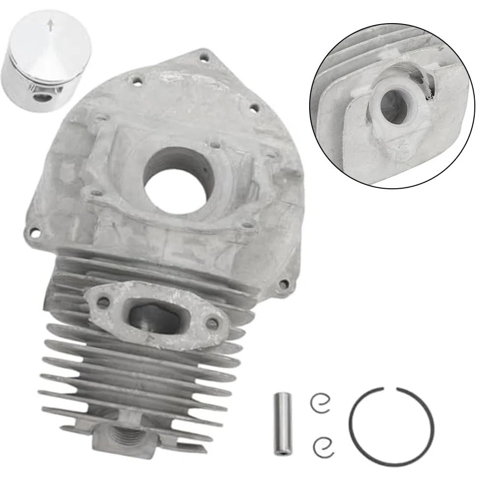 Kit di Ricambio Pistone Cilindro per Oleo Sparta 25/25TR/26/250/250TR/250T/260 & Efco 8200/8220/8260 – Kit di Riparazione Motore in Metallo 7 Pezzi