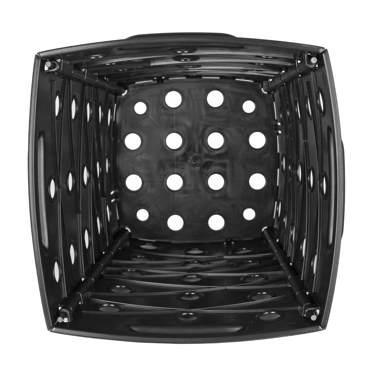 Compostiera da Giardino 17 L - Contenitore per Composto per rifiuti organici - Secchio da esterno con Coperchio - Fabbricazione concime 100% naturale - 35 x 28 x 28 cm - Plastica - Grigio