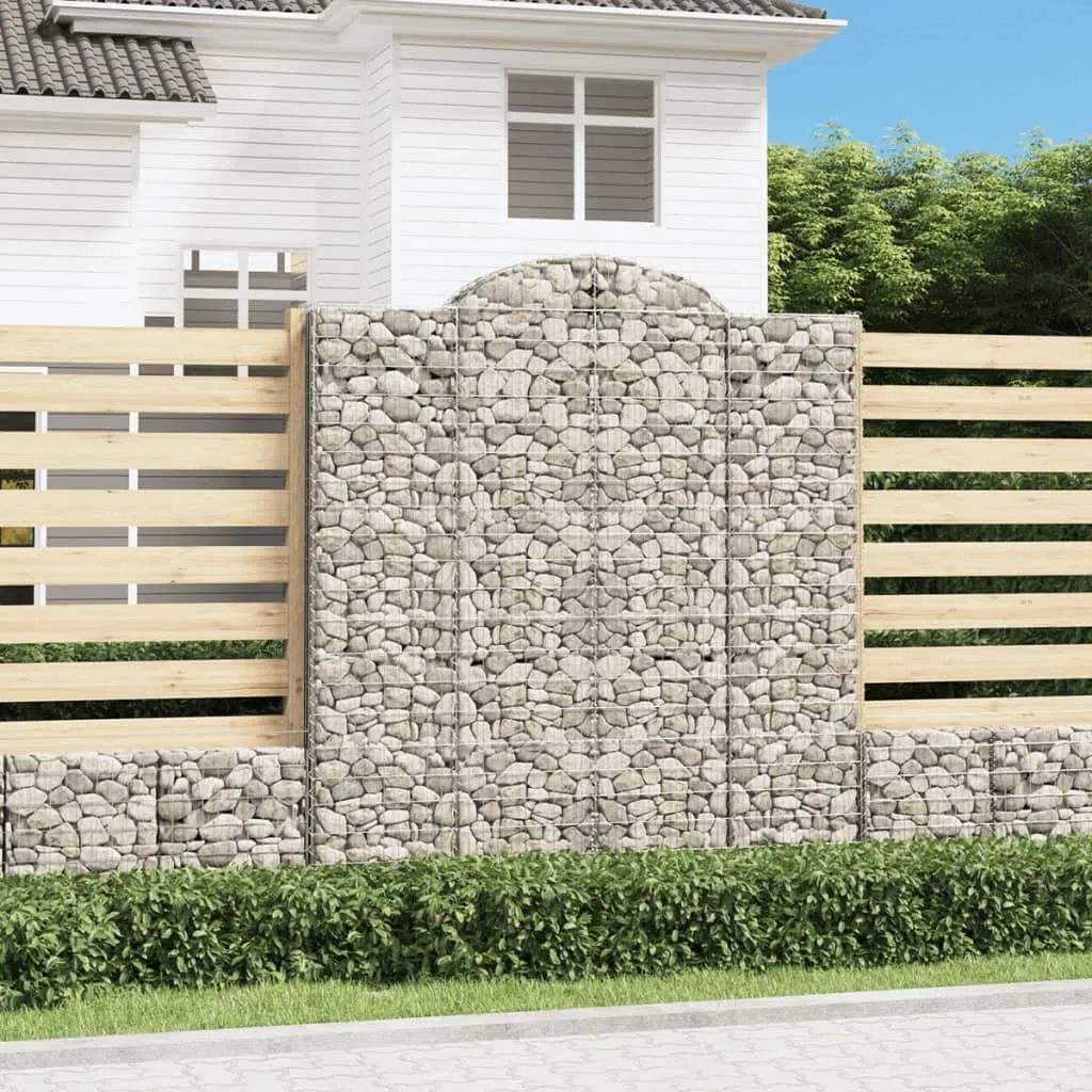 Set di 15 archi alti, 200 x 50 x 220/240 cm, in acciaio zincato, 3,5 mm, protezione dal rumore, design moderno per prati, balconi, cortili, pareti di recinzione
