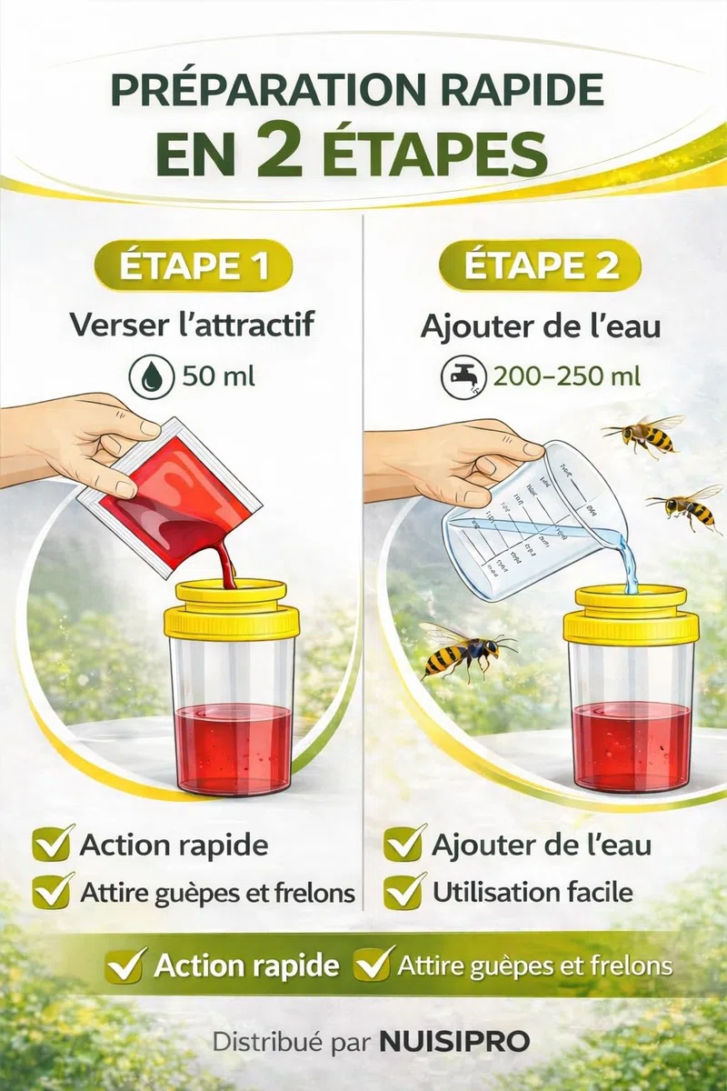 PROTECTA Attractive Vespe, Calabroni e Mosche - Liquido per trappola vespe/protezione naturale ed efficace - concentrato da diluire, può essere utilizzato in tutti i tipi di trappole - 2 x 500 ml