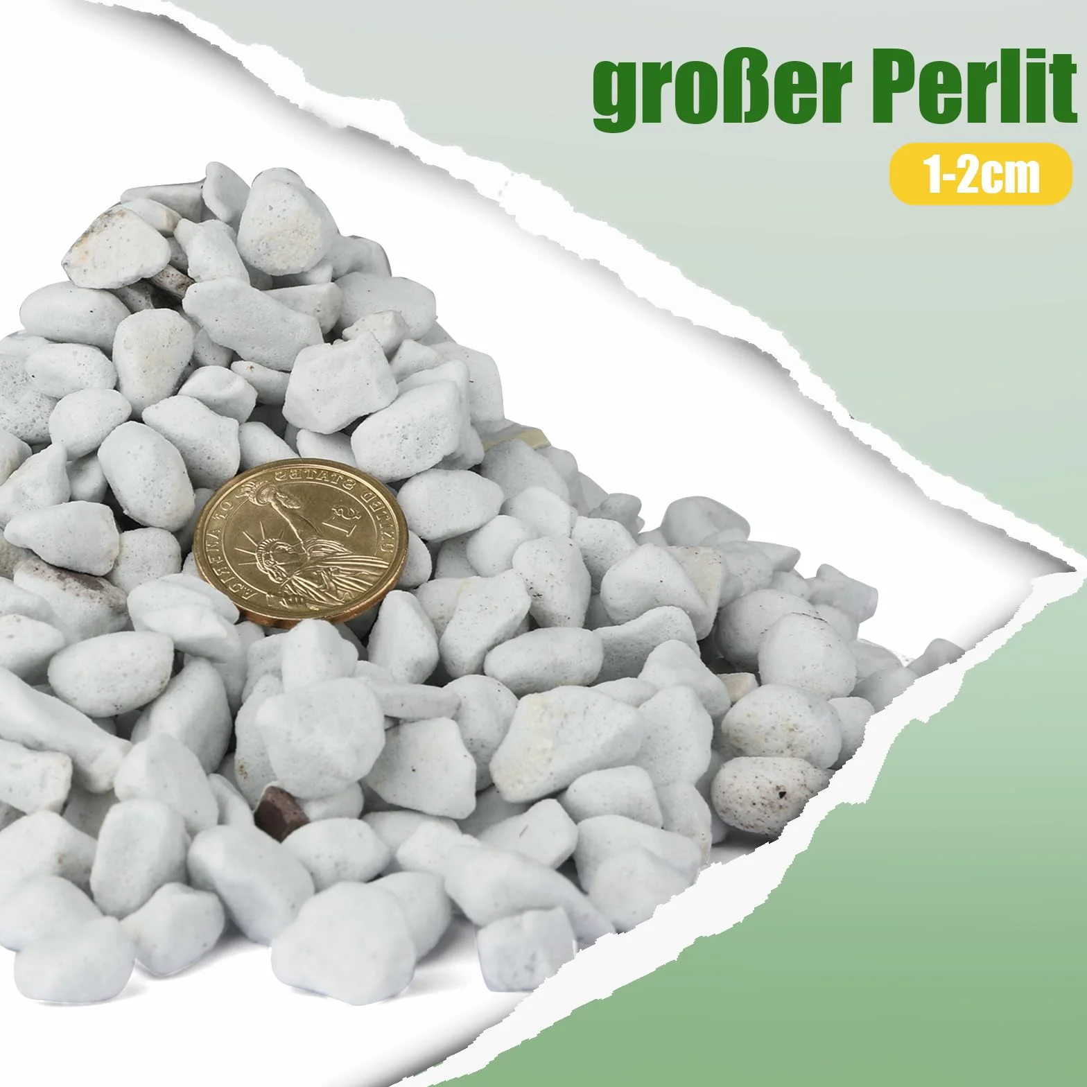 Perlite grossolana per piante (1-2 cm di diametro), additivo naturale per il suolo, migliora il drenaggio e la ventilazione, favorisce la salute del suolo e la crescita delle radici (10L)