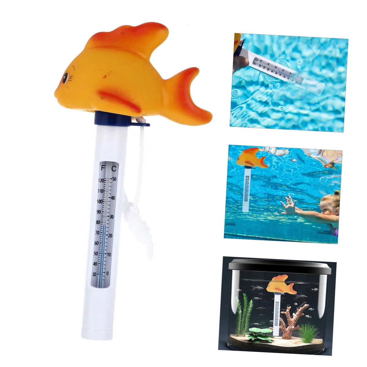 Sosoport 5pezzi Termometro Galleggiante Per Piscina Forma Di Pesce Termometro Per Temperatura Con Display Duale Fahrenheit e Celsius Giocattolo Da Bagno Adorabile Per Design e Divertente