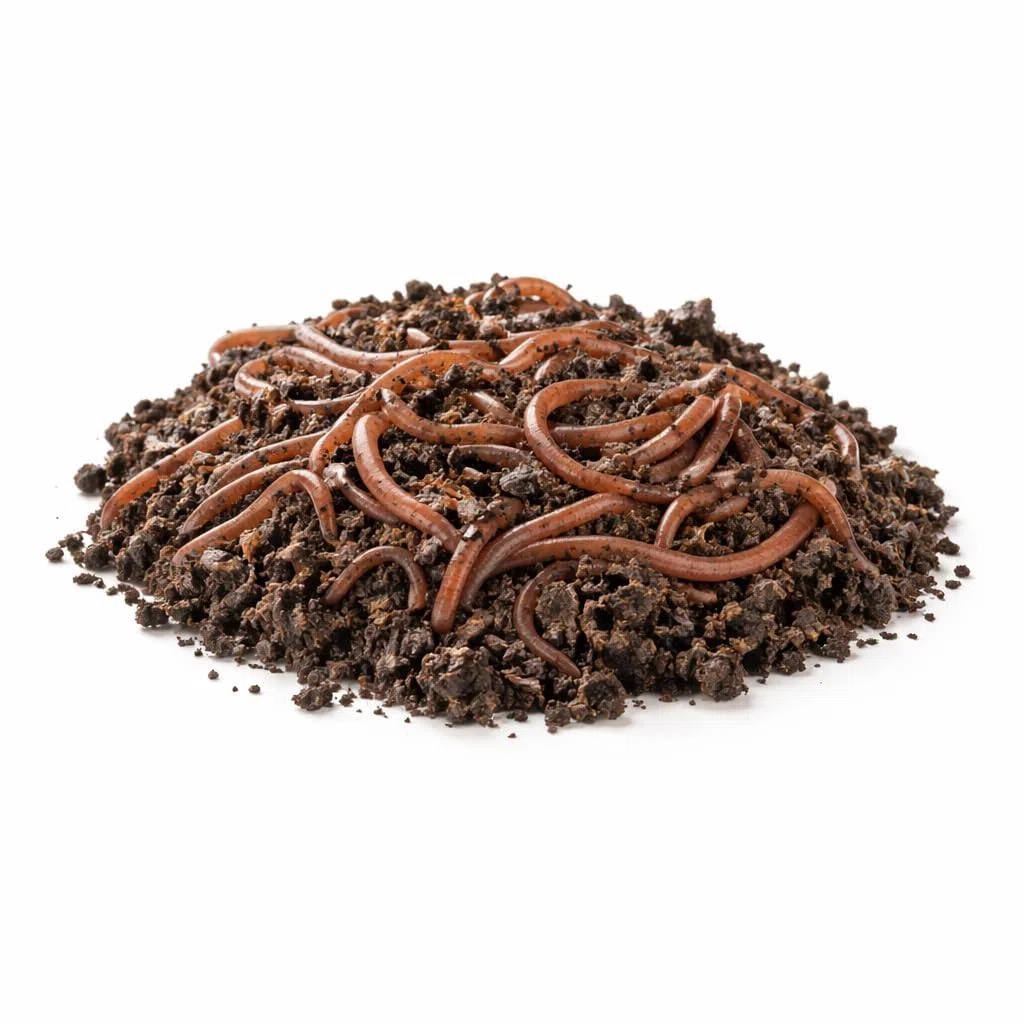 Lombrichi Vivi da Compostaggio (Eisenia Fetida e Andrei) per Produzione Humus e Vermicompostaggio: Kit Avviamento Ideale per Orto Biologico, Compostiere Domestiche (250g)
