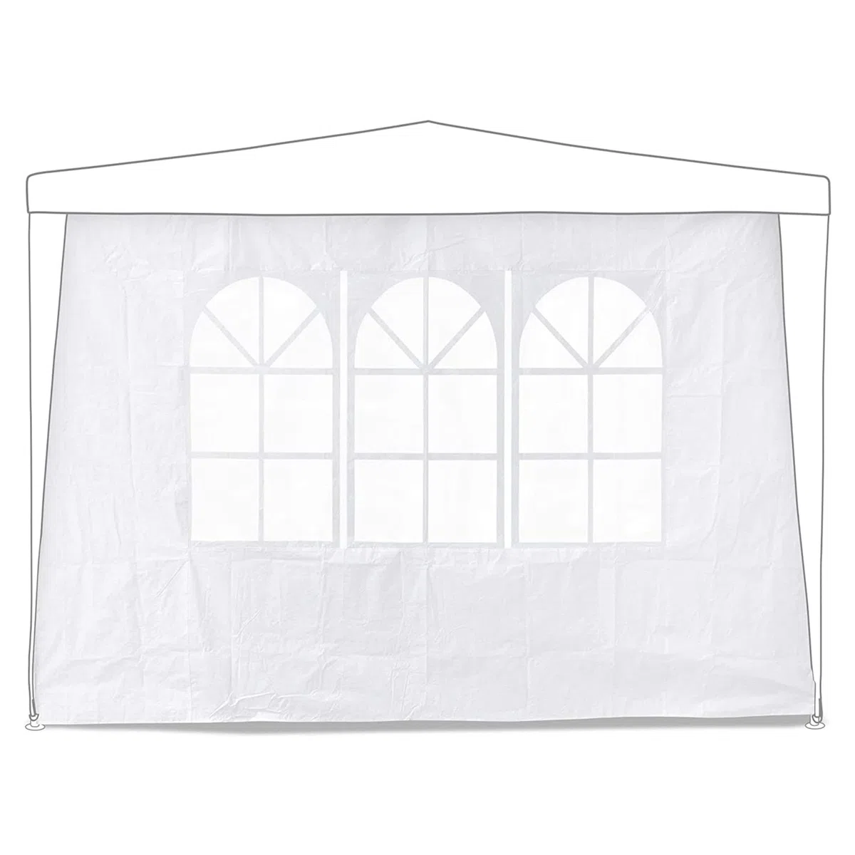 2 Pezzi Pannelli Laterali per Gazebo Impermeabili, 3 x 2 m, Tessuto Oxford 210D con Finestra in PVC – Ricambio per Gazebo da Giardino, Esterno, Feste