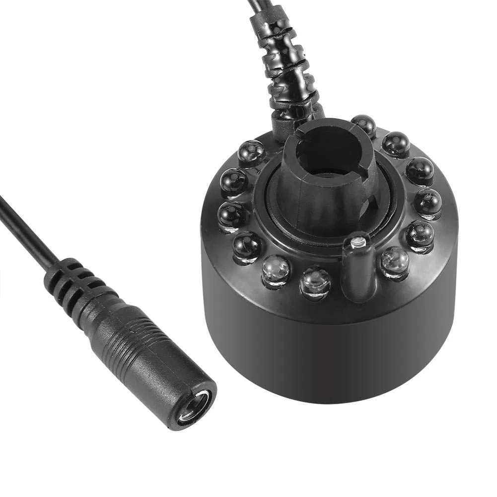 Haofy Atomizzatore per Creatore di Nebulizzazione d'Acqua 12LED - Adatto per Serbatoi di Piscine da Interno [EU Plug]