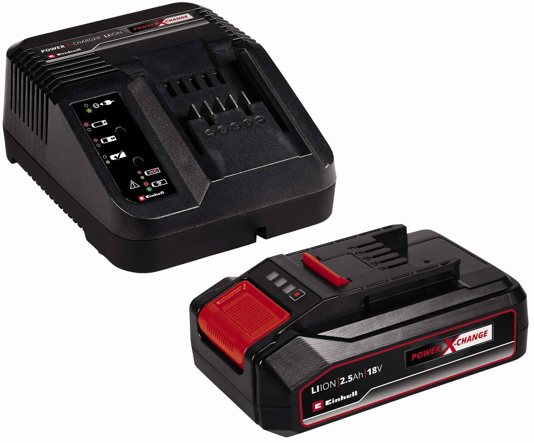 Einhell GE-HC 18 Li T-Solo Svettatoio Multifunzione a Batteria, 1700 Tagli al Minuto, Rosso/Nero, 18 V+Einhell 4512097 Starter-Kit