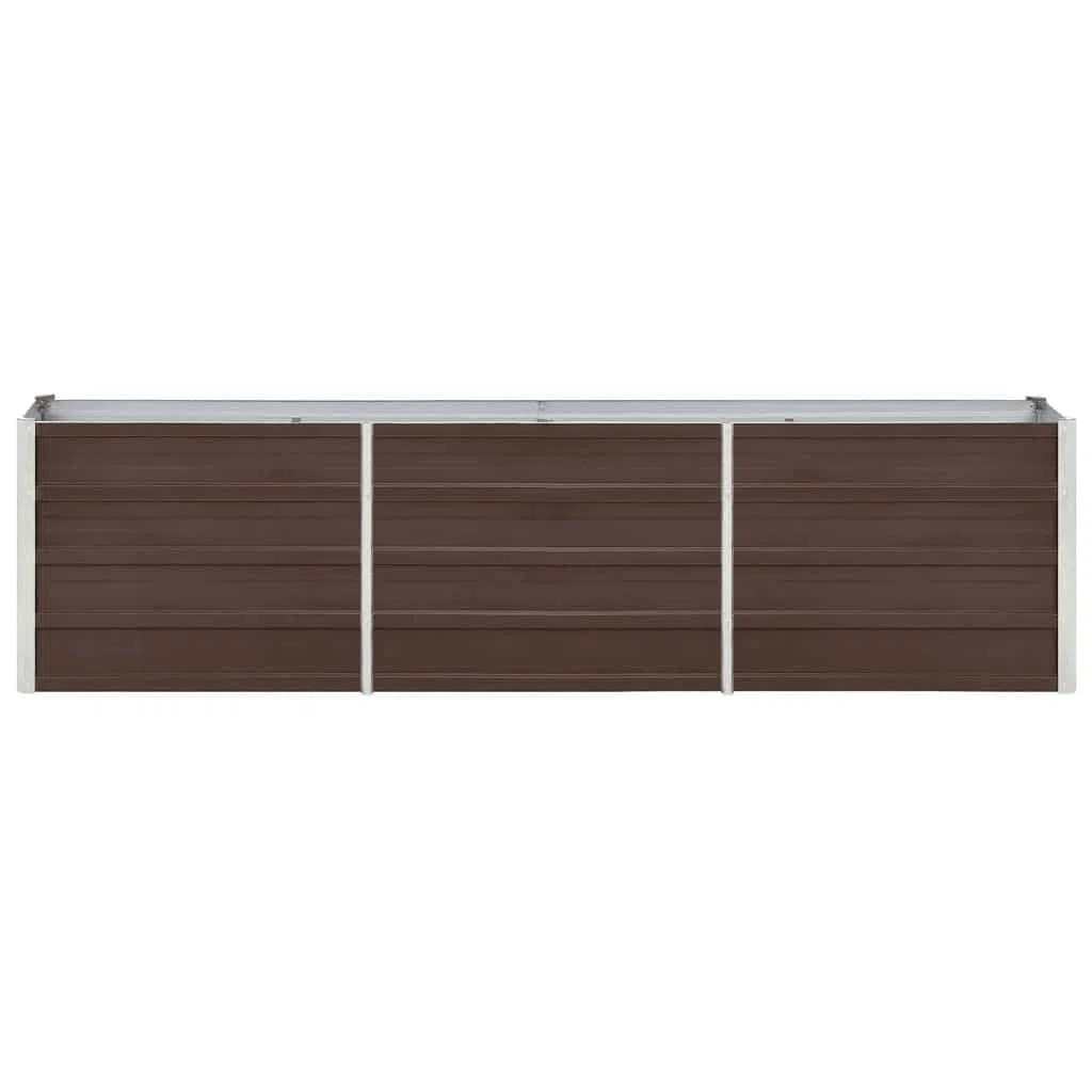Generico Letto Rialzato in Acciaio Zincato 240x40x45 cm Marrone,Casa e Giardino,Prato e giardino,Giardinaggio,Vasi e fioriere-47046