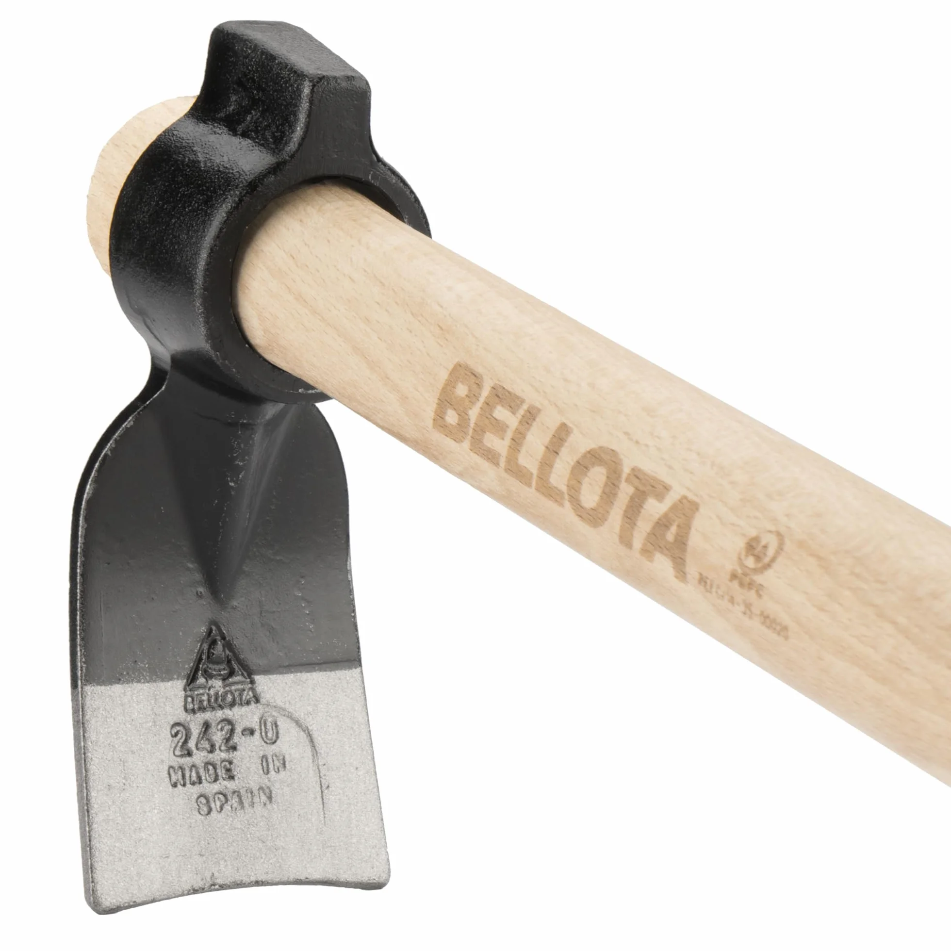 Bellota HOE2420W335P - Zappa Piccola per Piantumare Aiuole e Roccaglie - Con Manico di Legno - Sistema Anti-rotazione - Funzione di Martello