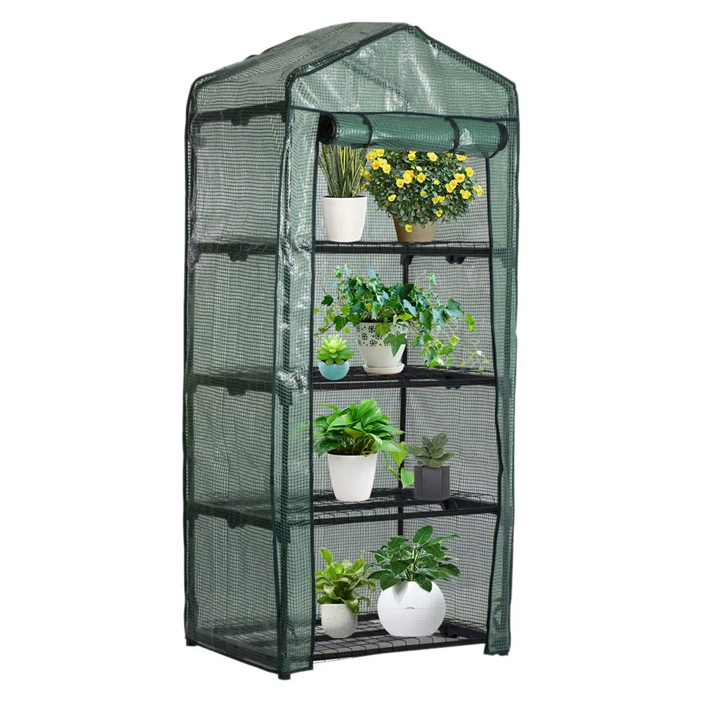 N/U Copertura per Serra da Giardino, Telo Imperabile per Mini Serra in Plastica con Cerniera per Pianta Fiore Erba da Balcone Terrazza Esterno Casa (Non Include Serra e scaffale) 160x70x50cm