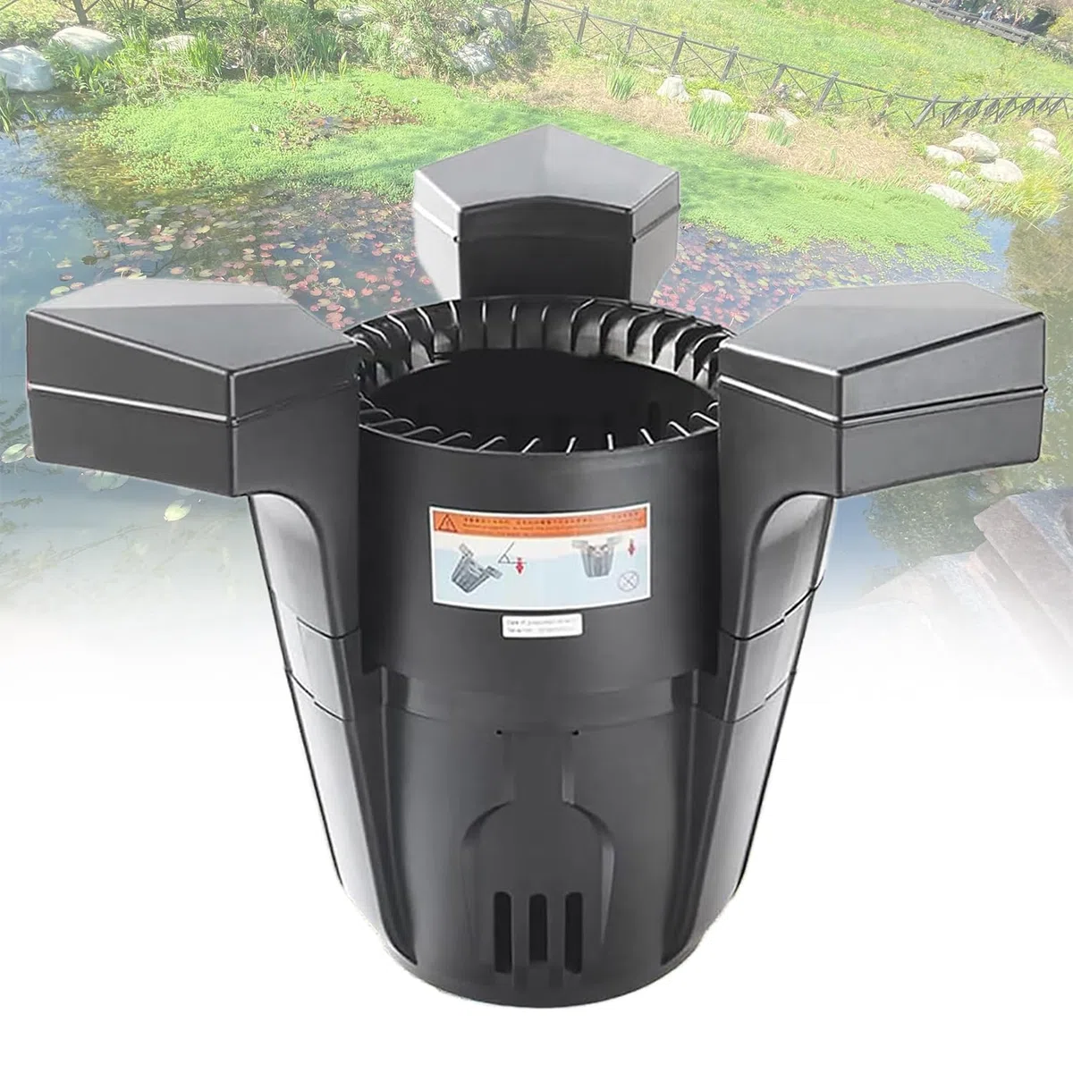 Efficiente skimmer galleggiante per laghetto con pompa per la manutenzione dell'acqua esterna, opzioni disponibili da 70 W e 43 W (70 W (0-15 metri cubi))