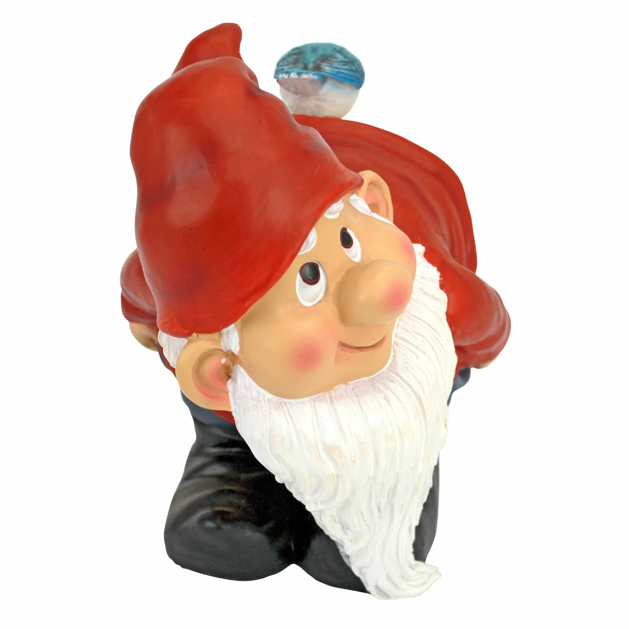 Design Toscano Loonie Moonie con le natiche al vento Statuetta Gnomo da giardino, poliresina, a colori, Media 20,25 cm