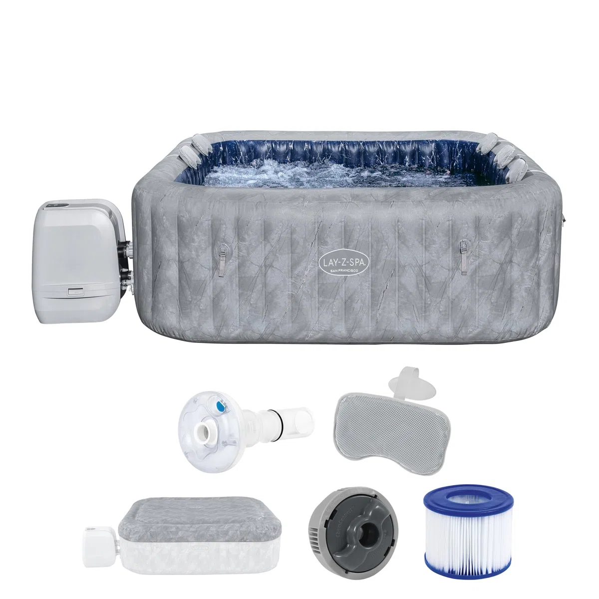 Bestway 60161-6 Minipiscina idromassaggio gonfiabile San Francisco Lay-Z-Spa HydroJet Pro