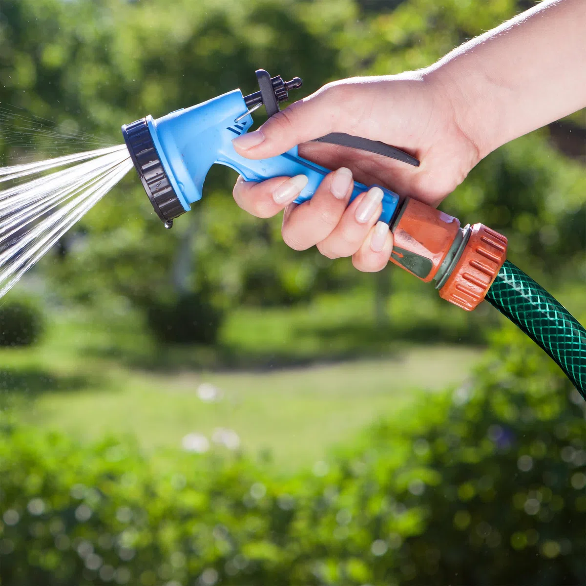 Relaxdays Tubo Flessibile da Giardino 70 m, Pompa Irrigazione Aiuole e Prati, Attacco 1/2", in Plastica, Verde Scuro