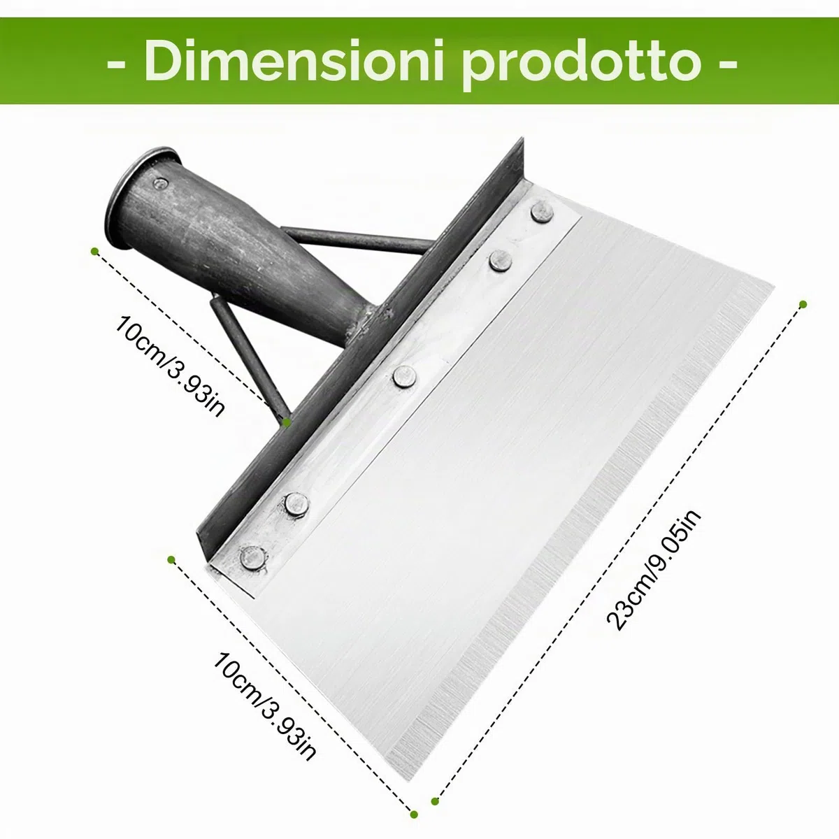 Pala per La Pulizia Multifunzionale, Pala Multifunzione Raschietto da Giardino Grande Pala da Giardino Piatta In Acciaio Al Manganese Rimuovere Erbacce e Muschio Attrezzi per Spalare La Neve