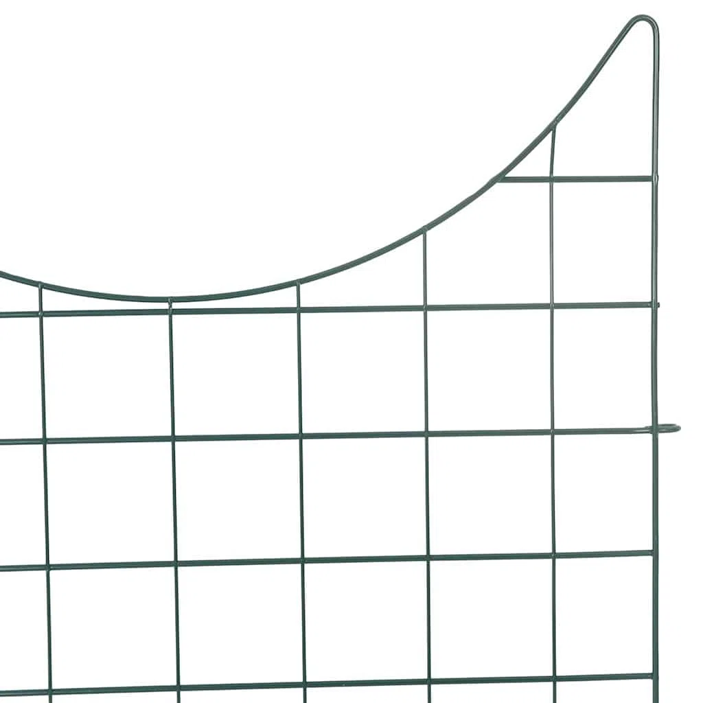 Recinzione esterna Set di recinzione da giardino, 8 pezzi, verde 50 x 80 cm, in acciaio, barriera di protezione per animali cani, decorazione per prato, cortile, giardino, aiuola e terrazza LH3A