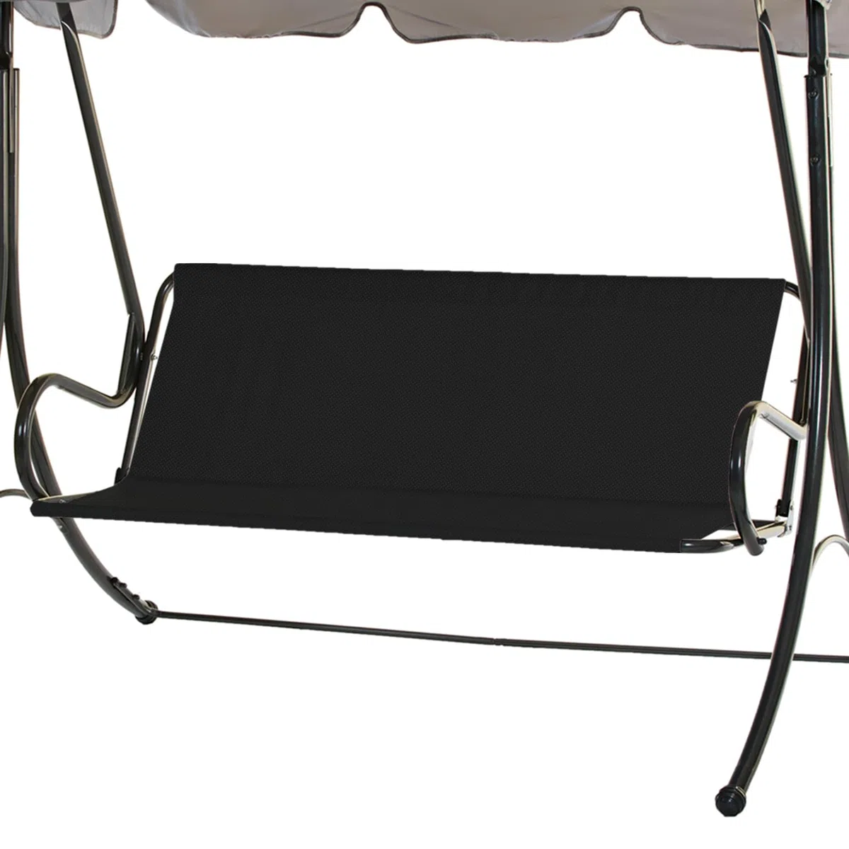 Coprisedile per dondolo da giardino, impermeabile, tessuto Oxford 600D, ricambio per seduta, per esterni, 2 e 3 posti, 148 x 52 x 52 cm, colore nero