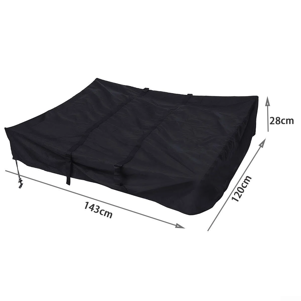 Copertura per tenda da tetto esterno, tessuto Oxford 420D per protezione solare, copertura pieghevole per tenda da tetto con borsa portaoggetti, per auto, campeggio, escursionismo, 143 x 120 x