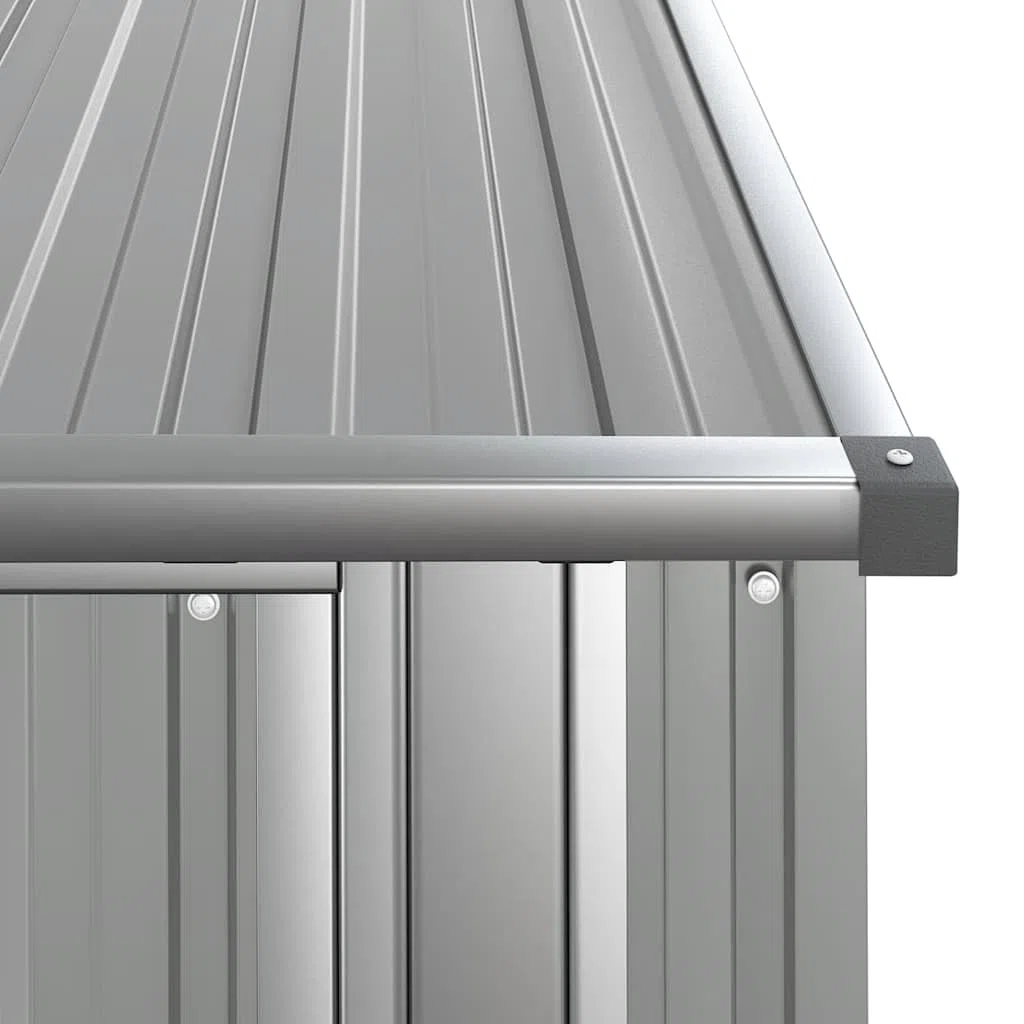 vidaXL Capanno da Giardino Grigio 118,5x97x209,5 cm in Acciaio Zincato