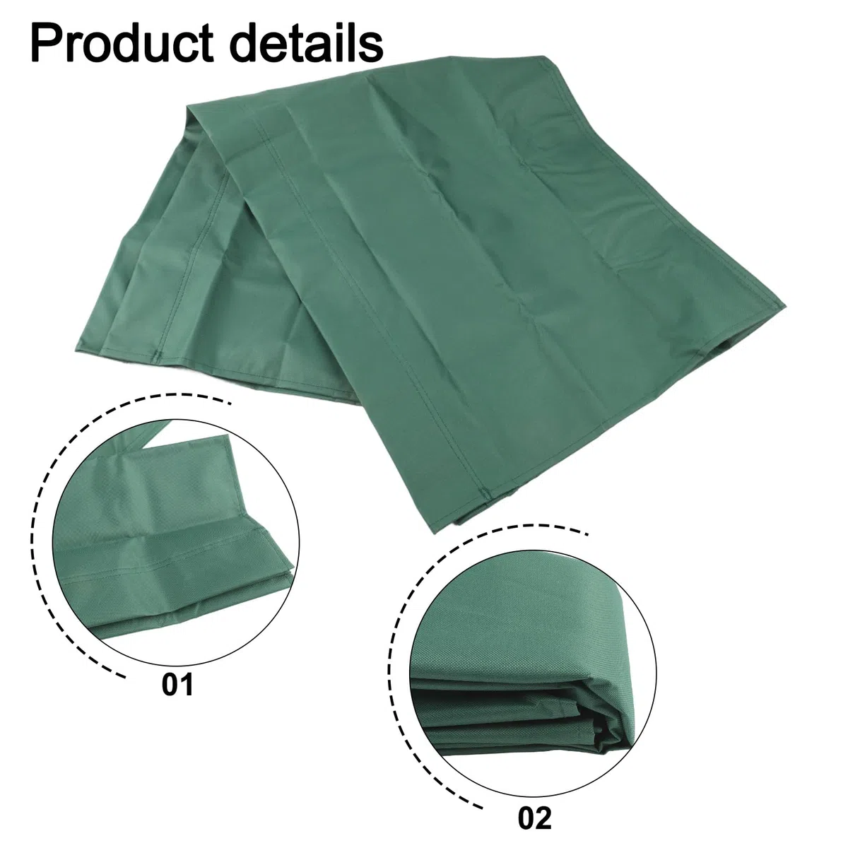 Coprisedile per dondolo da giardino, tessuto Oxford 600D, coprisedia per tutte le altalene da giardino, per sedie a 2 posti, 115 x 48 x 48 cm (verde scuro)