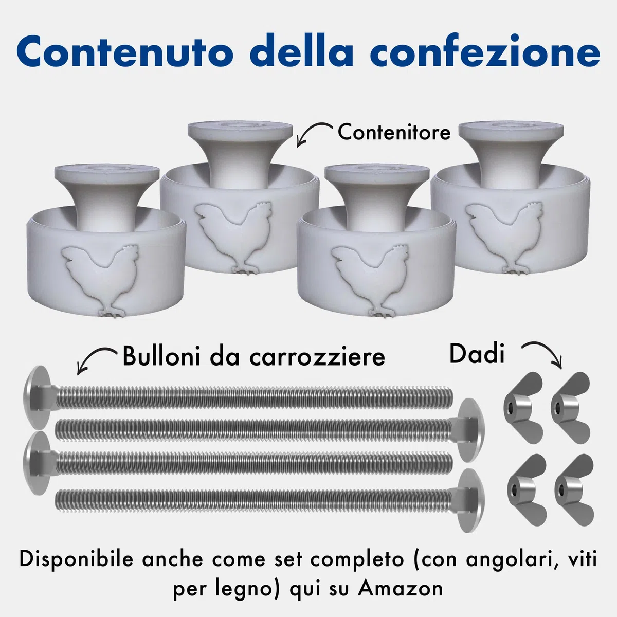 4x contenitori per barriera antiacaro per posatoio da galline contro acaro rosso, protezione antiacari, trappola per acari, pollaio (adatti per 2 posatoi)