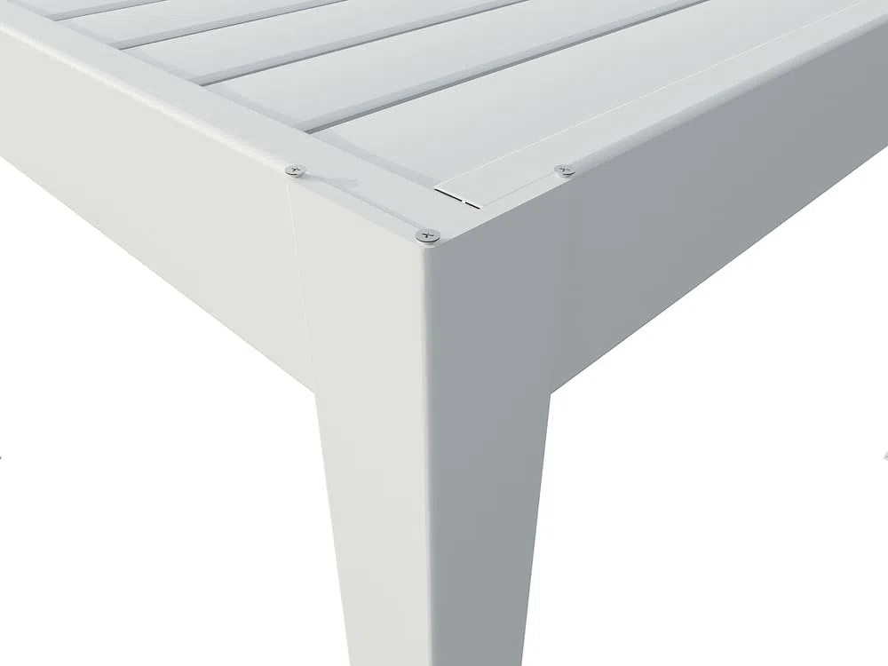 VERDELOOK | Pergola Bioclimatica Atena 100 Bianca 3x4 H2,5 m con Lamelle Orientabili, Pergola da Giardino in Alluminio con Arganello e Grondaia Integrata, Pali 10x10 cm